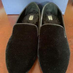 Birdies Black Starling Velvet Flats 12